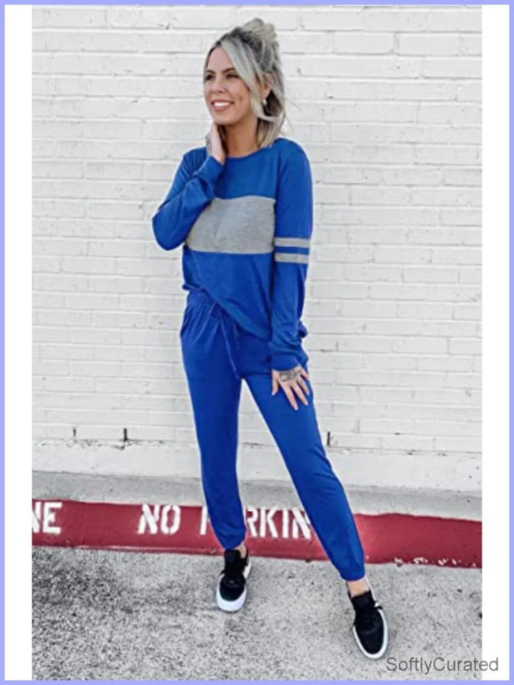 Long Sleeve Top and High Waisted Sweatpants Lounge Set